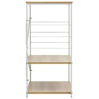 Magnetronkast 60x39,6x79,5 cm bewerkt hout wit en eikenkleurig 4