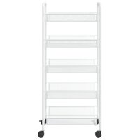 Keukentrolley 5-laags 46x26x105 cm ijzer wit 3