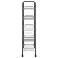 Keukentrolley 5-laags 46x26x105 cm ijzer grijs 4