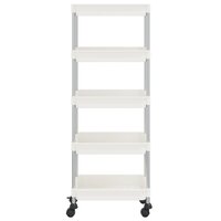 Keukentrolley 5-laags 42x29x128 cm ijzer en ABS wit 3