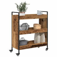 Keukentrolley Oudhout 70 x 30 x 82 cm Bewerkt hout 3