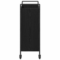 Keukentrolley Zwart Eiken 70 x 30 x 82 cm Bewerkt hout 7