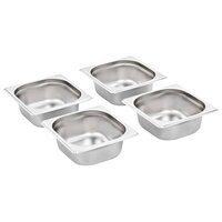 Gastronormbakken 12 st GN 1/6 65 mm roestvrij staal  2