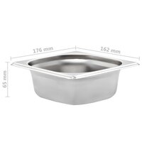 Gastronormbakken 12 st GN 1/6 65 mm roestvrij staal  8