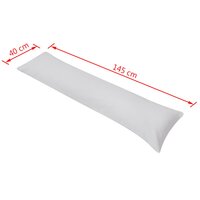 Zijslaapkussen 40x145 cm grijs 4