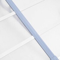 Deurluifel 239x90 cm polycarbonaat grijs en transparant 5