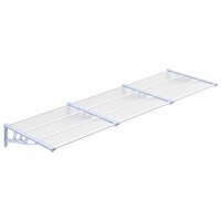 Deurluifel 297,5x90 cm polycarbonaat grijs en transparant 2