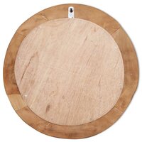 Decoratieve spiegel rond 60 cm teakhout 8