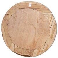 Decoratieve spiegel rond 80 cm teakhout 9
