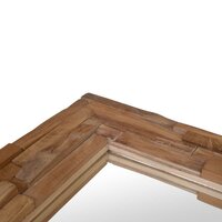 Decoratieve spiegel rechthoekig 90x60 cm teakhout 9