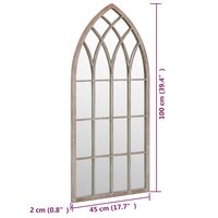 Spiegel 100x45 cm ijzer zandkleurig 6