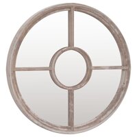 Spiegel rond 60x4 cm ijzer zandkleurig 3