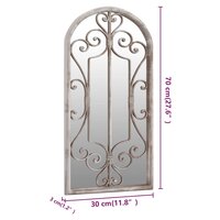 Spiegel 70x30 cm ijzer zandkleurig 6