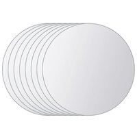 8 st Spiegeltegels rond glas 2