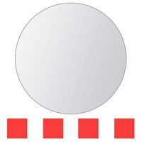 8 st Spiegeltegels rond glas 3