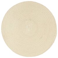 Placemats 4 st rond 38 cm katoen natuurlijk  2