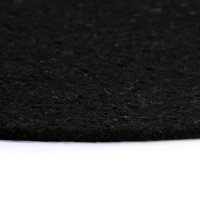 Placemats 4 st rond 38 cm katoen effen zwart  4