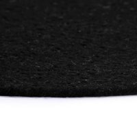 Placemats 6 st rond 38 cm katoen effen zwart  4