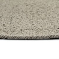 Placemats 6 st rond 38 cm katoen effen grijs 3