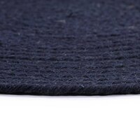 Placemats 6 st rond 38 cm katoen effen marineblauw  4