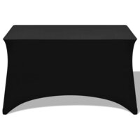 Tafelhoes stretch zwart 183x76x74 cm 2 st 2