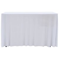 2 st Tafelhoezen stretch met rok 120x60,5x74 cm wit 2