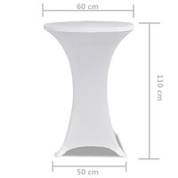 Statafelhoes Stretch &amp;Oslash;60cm Wit (2 stuks) 5