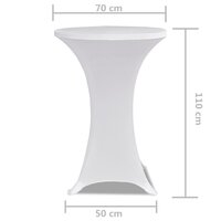 Statafelhoes Stretch &amp;Oslash;70cm Wit (2 stuks) 5