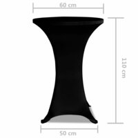 Statafelhoes Stretch &amp;Oslash;60cm Zwart (2 stuks) 5