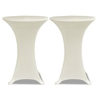 Statafelhoes Stretch &amp;Oslash;60cm Cr&amp;egrave;me (2 stuks) 2