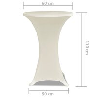 Statafelhoes Stretch &amp;Oslash;60cm Cr&amp;egrave;me (2 stuks) 5