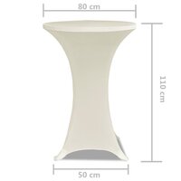Statafelhoes Stretch &amp;Oslash;80cm Cr&amp;egrave;me (2 stuks) 5
