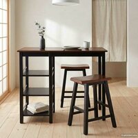 3-delige Barset MDF zwart 3
