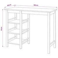 3-delige Barset MDF zwart 9