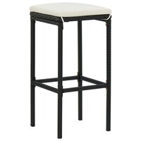 3-delige Barset poly rattan zwart 8