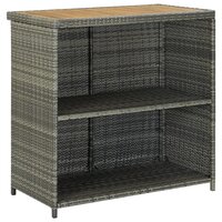 3-delige Barset poly rattan grijs 5