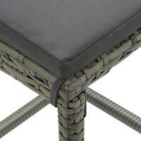 3-delige Barset poly rattan grijs 9