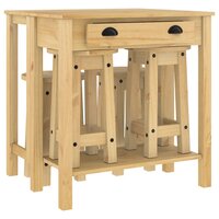 5-delige Barset massief grenenhout 2