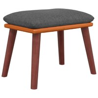Voetenbank 45x29,5x35 cm stof en kunstleer donkergrijs 2