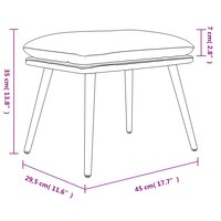 Voetenbank 45x29,5x35 cm stof mosterdgeel 6