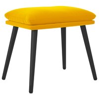 Voetenbank 45x29,5x35 cm fluweel mosterdgeel 2