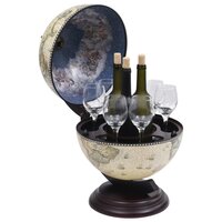 Globebar tafelmodel eucalyptushout groen 3