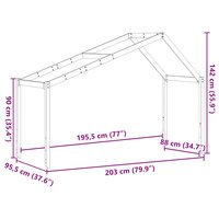 Kinderbedhuisje 203x95,5x142 cm massief grenenhout 9