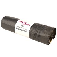 Vuilniszakken met trekkoorden 250 st 35 l zwart 2