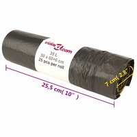 Vuilniszakken met trekkoorden 250 st 35 l zwart 8