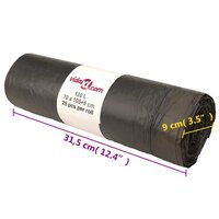 Vuilniszakken met trekkoorden 250 st 120 l zwart 8