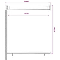 Rolgordijn voor buiten 65(B)x140(H) cm antracietkleurig 6