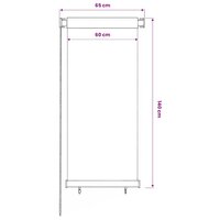 Rolgordijn voor buiten 65(B)x140(H) cm zwart 6