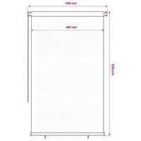 Rolgordijn voor buiten 145(B)x230(H) cm zwart 6