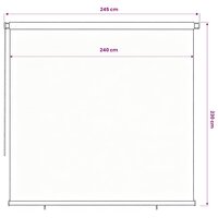 Rolgordijn voor buiten 185(B)x230(H) cm zwart 6